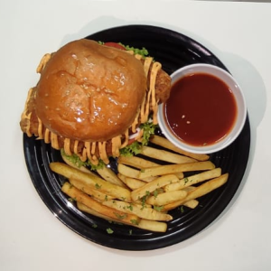 Crispy chicken burger